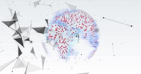 Abstract digital world representation with plexus network
