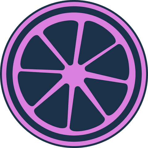 geometric citrus slice illustration in bold purple on transparent background - Download Free Stock Videos Pikwizard.com