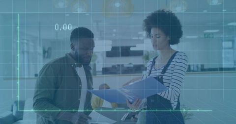 Modern Office Team Collaboration in Contemporary Workspace