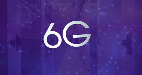 6G Concept with Digital Network Visualization in Server Room Background - Download Free Stock Images Pikwizard.com