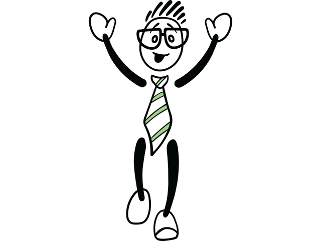 Happy Cartoon Man Running with Raised Arms Transparent - Download Free Stock Videos Pikwizard.com