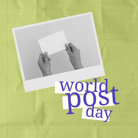 world post day celebration concept with hands holding card - Download Free Stock Templates Pikwizard.com