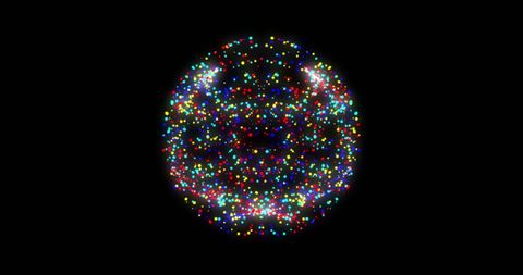 Glowing sphere of digital data connections