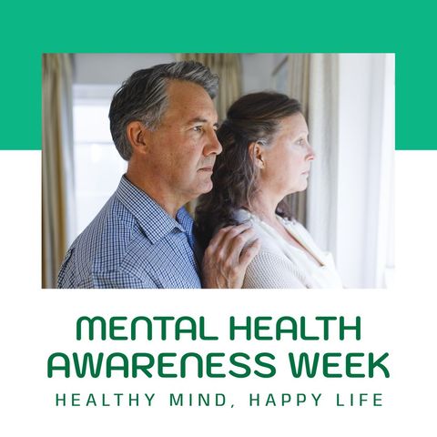 senior couple reflecting for mental health awareness - Download Free Stock Templates Pikwizard.com