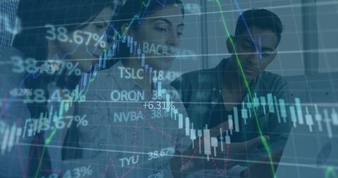 Collaboration in Digital Financial Analysis Environment - Download Free Stock Images Pikwizard.com