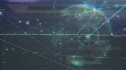 Digital Globe Network with Data Processing Overlay
