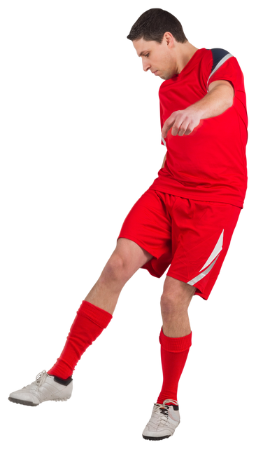 Transparent Fit Football Player Kicking in Action - Download Free Stock Videos Pikwizard.com