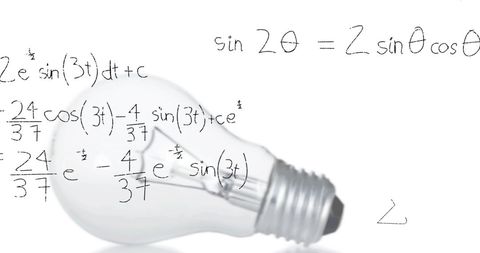 Conceptual Light Bulb with Mathematical Formulas for Innovation - Download Free Stock Images Pikwizard.com