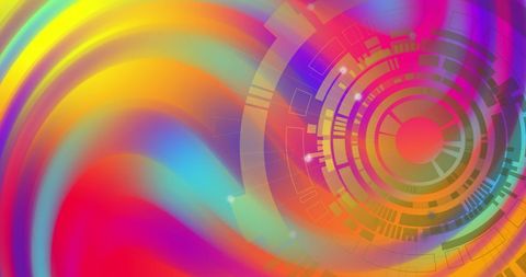 Vibrant Abstract Geometric Tech Background - Download Free Stock Images Pikwizard.com