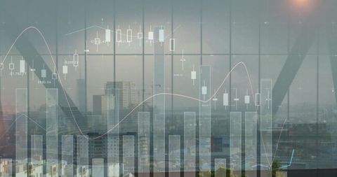 Urban Financial Analytics with Overlaid Stock Charts