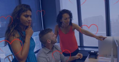 Team Collaboration and Brainstorming in Modern Office Workspace