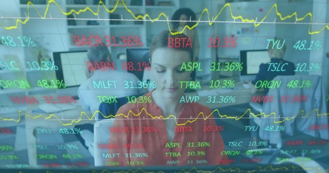 Focused Business Professional Analyzing Stock Market Data on Digital Screen - Download Free Stock Images Pikwizard.com