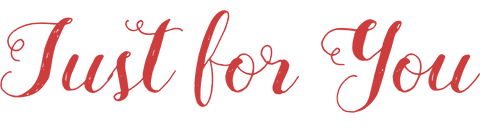 Red Just for You Text on Transparent Background for Valentine’s Day