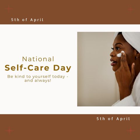 african american woman practicing self-care with face cream - Download Free Stock Templates Pikwizard.com