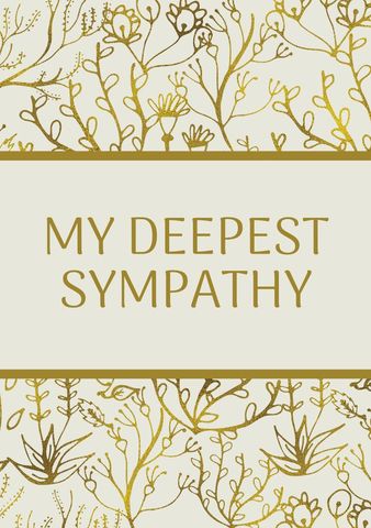 Elegant Sympathy Card with Floral Design - Download Free Stock Templates Pikwizard.com