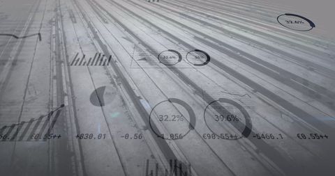 digital interface with financial data over road - Download Free Stock Images Pikwizard.com