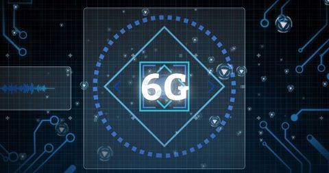 Futuristic 6G Network Technology Concept - Download Free Stock Images Pikwizard.com