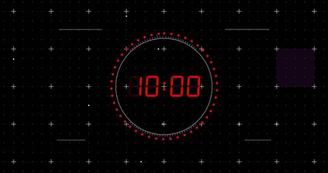 Digital Timer Interface with Floating Red Dots on Black - Download Free Stock Images Pikwizard.com