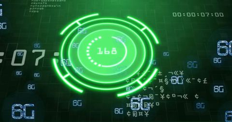 6G Network Technology Interface with Digital Data Processing - Download Free Stock Images Pikwizard.com
