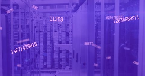 Abstract Data Processing in Server Room Environment - Download Free Stock Images Pikwizard.com