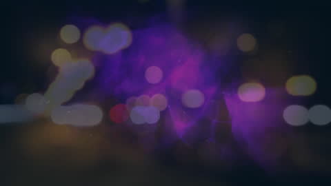 Vibrant Digital Interface Animation in Night Cityscape