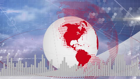 Digital Animation of Globe with Energy Theme