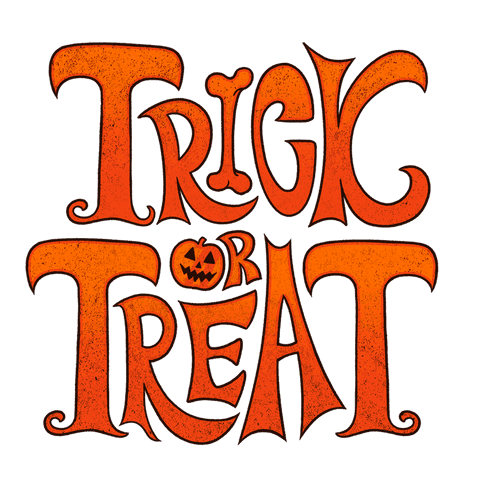 Halloween Trick or Treat Lettering with Transparent Background Orange Font - Download Free Stock Videos Pikwizard.com