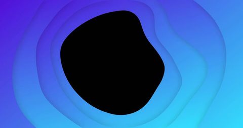 Abstract Blue Ripple Design on Black Background