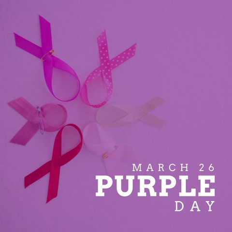 Purple Day for Epilepsy Awareness with Colorful Ribbons - Download Free Stock Templates Pikwizard.com