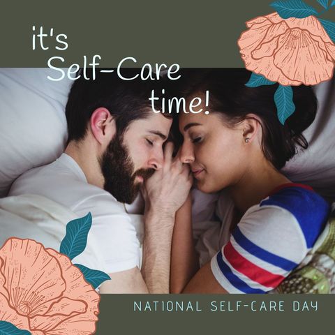 Cozy couple embracing relaxation: celebrating national self-care day