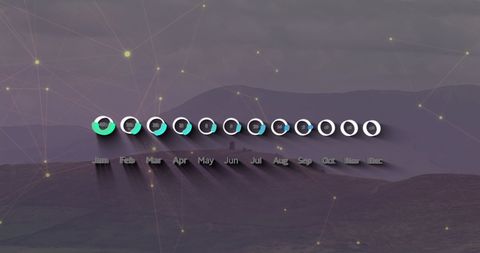 Digital Data Processing Interface Over Scenic Landscape