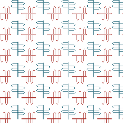Colorful Pattern of Blue and Red Abstract Signs on Transparent Background - Download Free Stock Videos Pikwizard.com