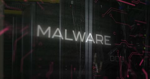 Digital Interface Displaying Malware Alert in Server Room - Download Free Stock Images Pikwizard.com
