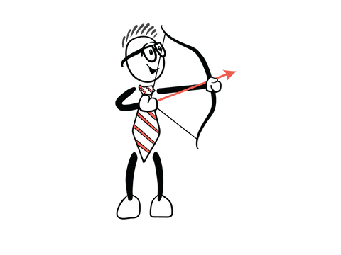 business character aiming bow on transparent background - Download Free Stock Videos Pikwizard.com