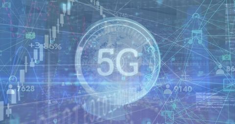 5G Technology and Financial Data Integration for Global Business - Download Free Stock Images Pikwizard.com