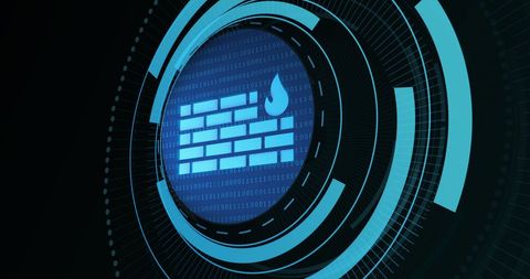 Digital Firewall Showing Virtual Security Concept - Download Free Stock Images Pikwizard.com