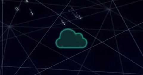 Digital Cloud with Network Connections and Data Processing Visualization - Download Free Stock Images Pikwizard.com