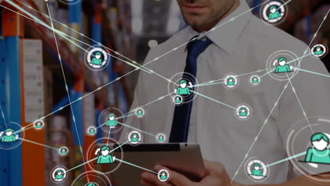 Networking Supervisor Utilizing Digital Tools in Warehouse Environment