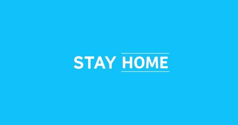 Stay Home Message on Blue Background - Download Free Stock Images Pikwizard.com