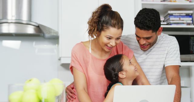 Happy Family Enjoying Quality Time Together in Kitchen - Download Free Stock Images Pikwizard.com