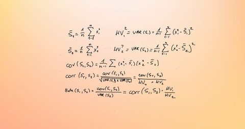 Mathematical Equations Over Gradient Orange Background - Download Free Stock Images Pikwizard.com
