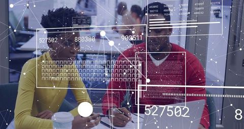 Collaborating on documents with augmented reality data overlays in modern coworking office