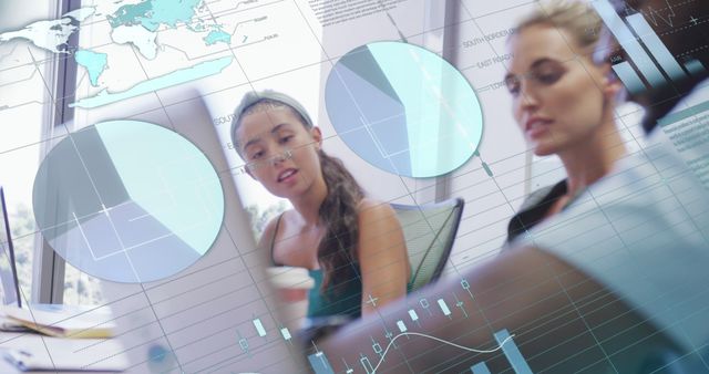 Young Professionals Analyzing Data in Modern Office with Holographic Charts - Download Free Stock Images Pikwizard.com