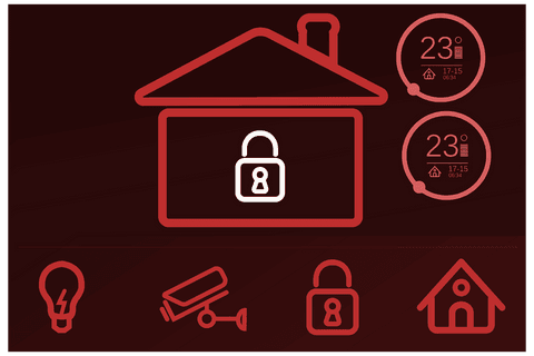 Smart Home Interface Digital Lock Icon on Transparent Background - Download Free Stock Videos Pikwizard.com