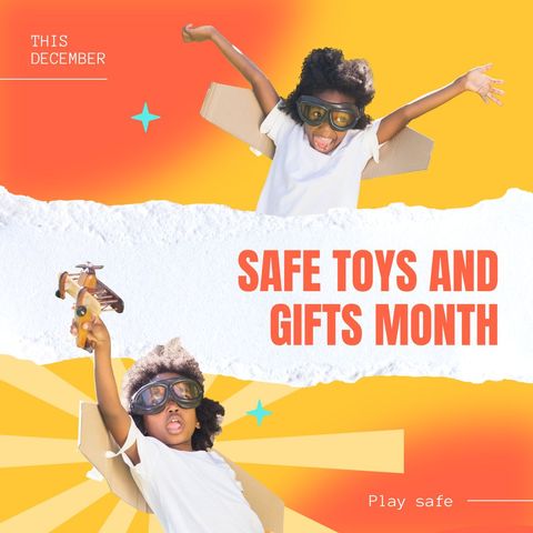 promoting safe toys and gifts month with excited young pilot - Download Free Stock Templates Pikwizard.com
