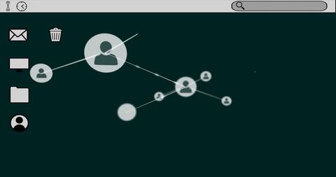 Digital connectivity network on computer screen