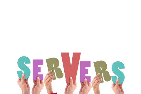 Hands Holding Colorful Transparent Text Spelling 'Servers' - Download Free Stock Videos Pikwizard.com