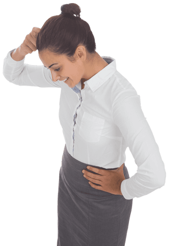 Happy Transparent Businesswoman Standing Reflecting Festival Vibes