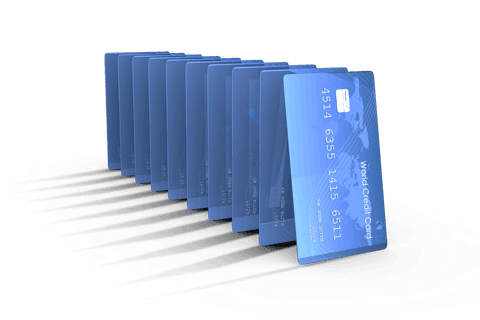 stack of transparent blue credit cards vector for finance concepts - Download Free Stock Videos Pikwizard.com