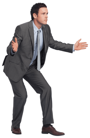 businessman in gray suit gesture with transparent background - Download Free Stock Videos Pikwizard.com